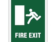 SIGN FIRE EXIT DOOR LEFT